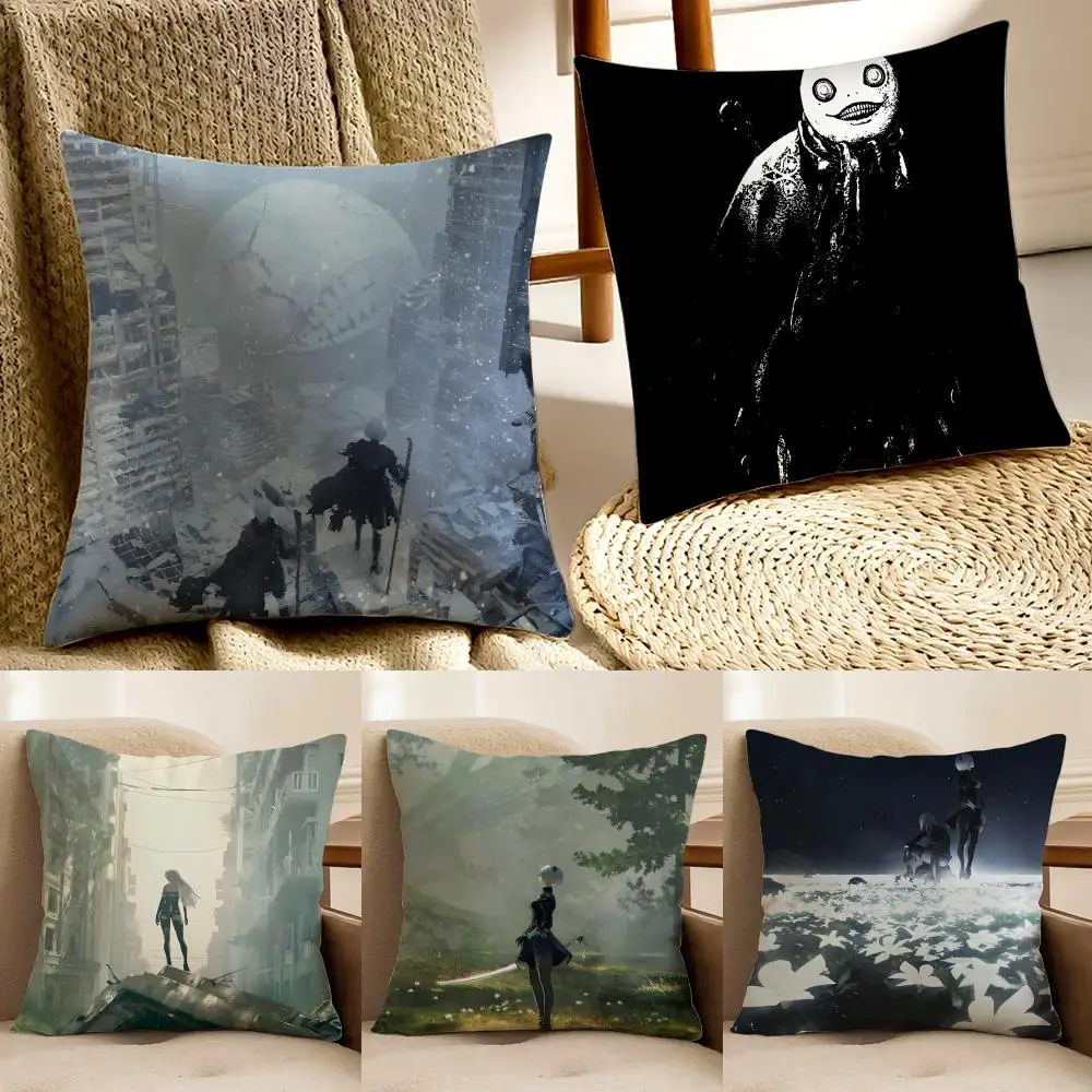 

Чехол для подушки с персонажем игры NieR Replicant, декоративная наволочка для дивана в гостиной, защита от пылевых клещей