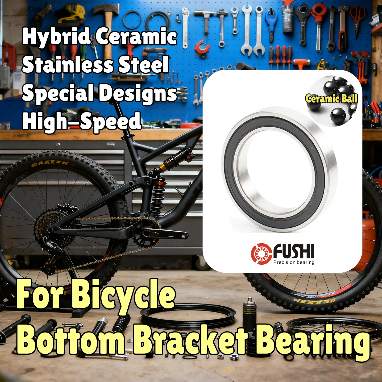 1 قطعة محامل قوس سفلي 6805RS 6806RS MR2437RS 6805N R12RS دراجة الهجين كرات سيراميك إصلاح أجزاء ل دراجة الطريق الجبلية 2RS #1