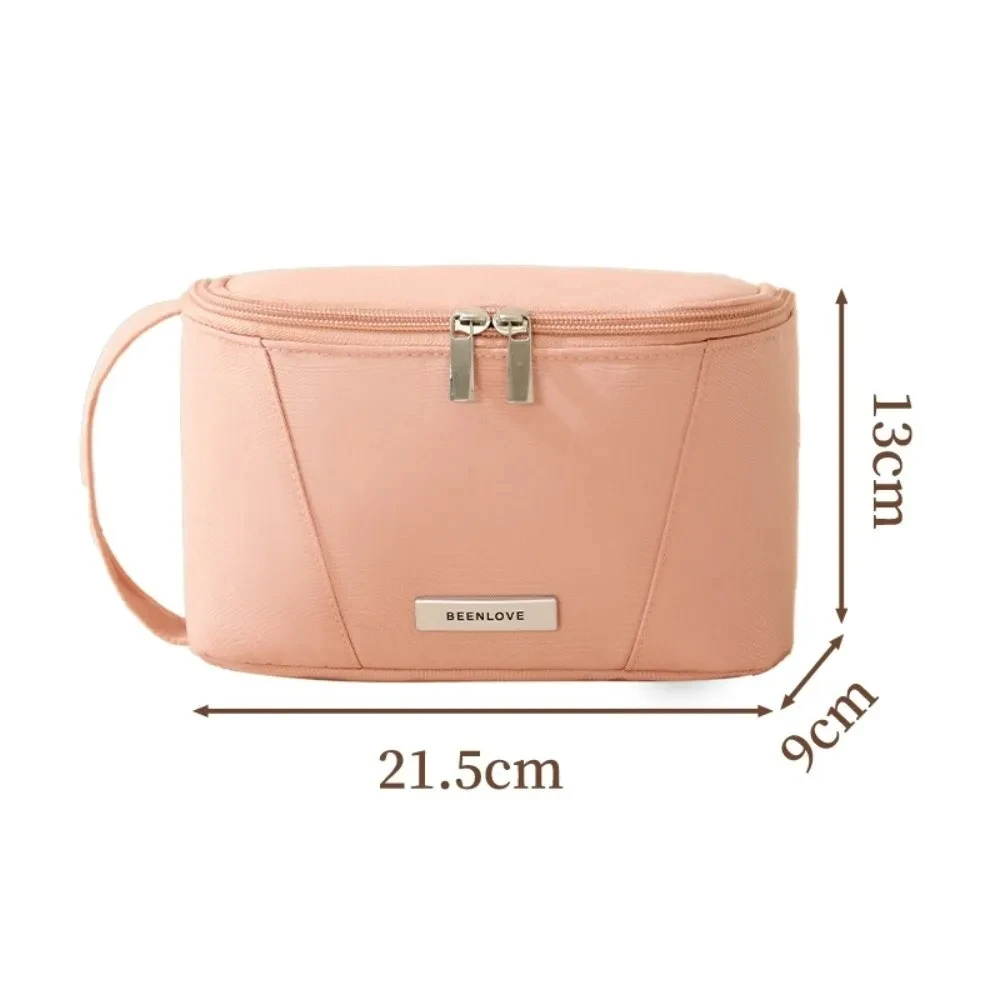Borsa per trucco multitasche da viaggio portatile Borsa per cosmetici impermeabile ad alta capacità Borsa da toilette quadrata con cerniera