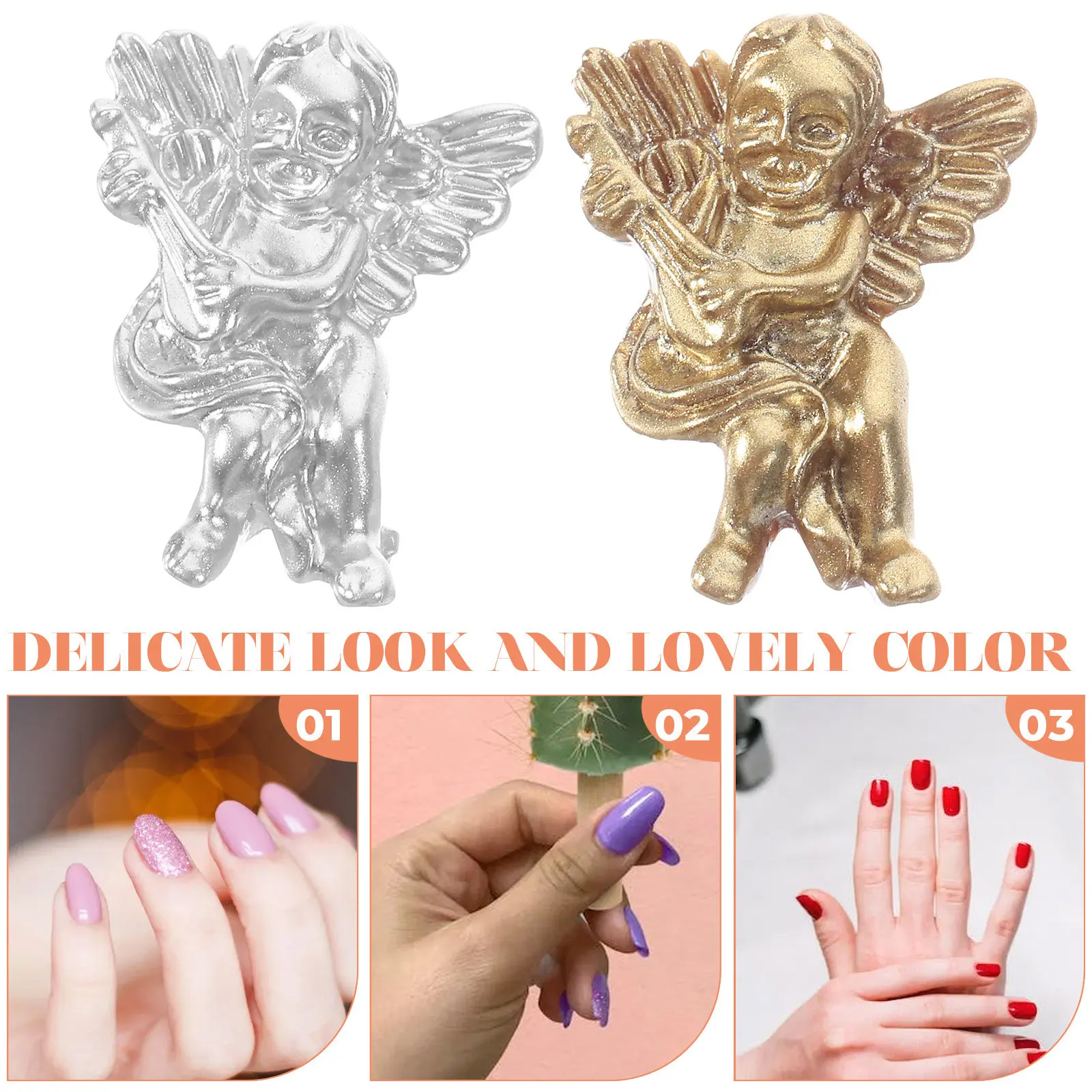 

80Pcs Angel Nail Charms Resin Cute Mini Decorative Ornaments for Manicure DIY Nail Art Designs Women Party Christmas Wedding