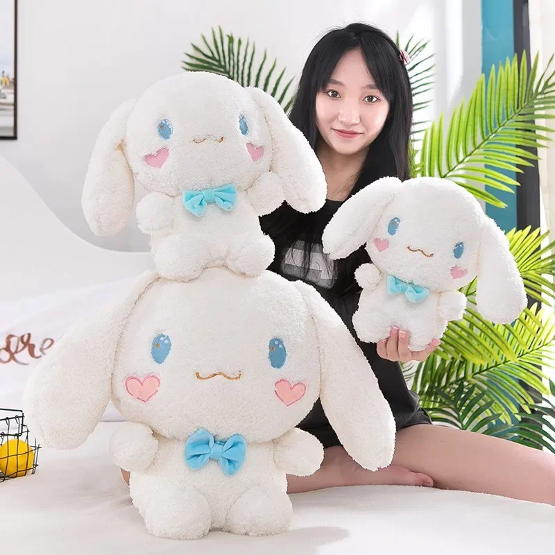 2024 nuevo Sanrio Kawaii Cinnamoroll perro juguetes de peluche almohada Animal relleno comodidad muñecas suaves dibujos animados niños Festival de Navidad Friendgift