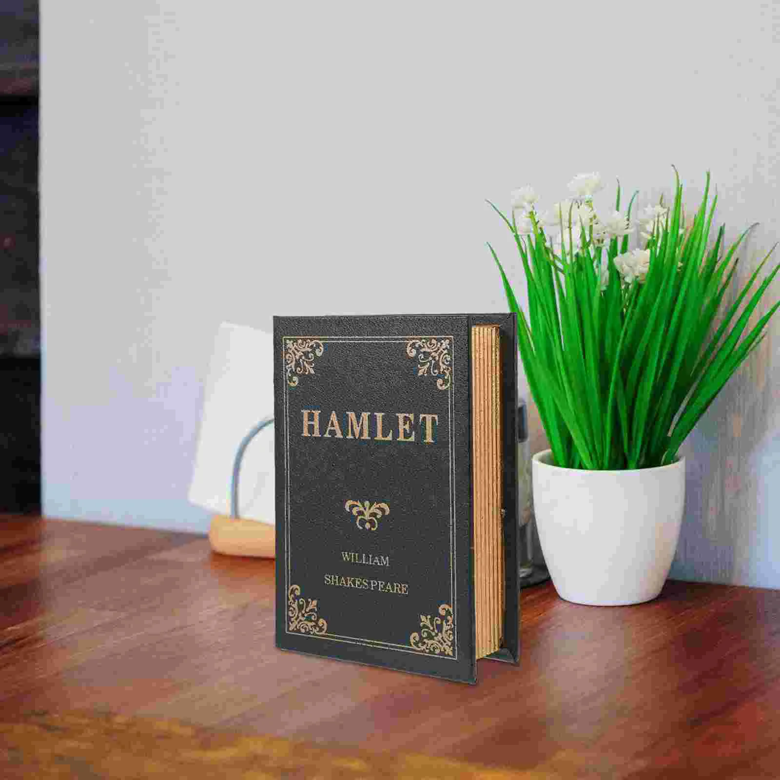 Imitation Book Decoration Bookshelf Prop Shelves Jewelry Box Fake Wooden Vintage Faux False Storage Container Office Stand