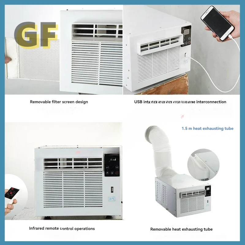 Portable Mobile Small Air Conditioner Refrigerator Mosquito Net Desktop Mini Refrigerator Pet Cooling 4m² Space Remote Control