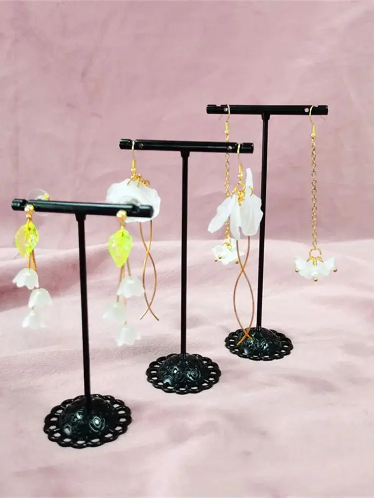 Mini Metal Earring Stand Three-Piece Earring Storage Stand Jewelry Stand Necklace Stand Counter Jewelry Display Stand