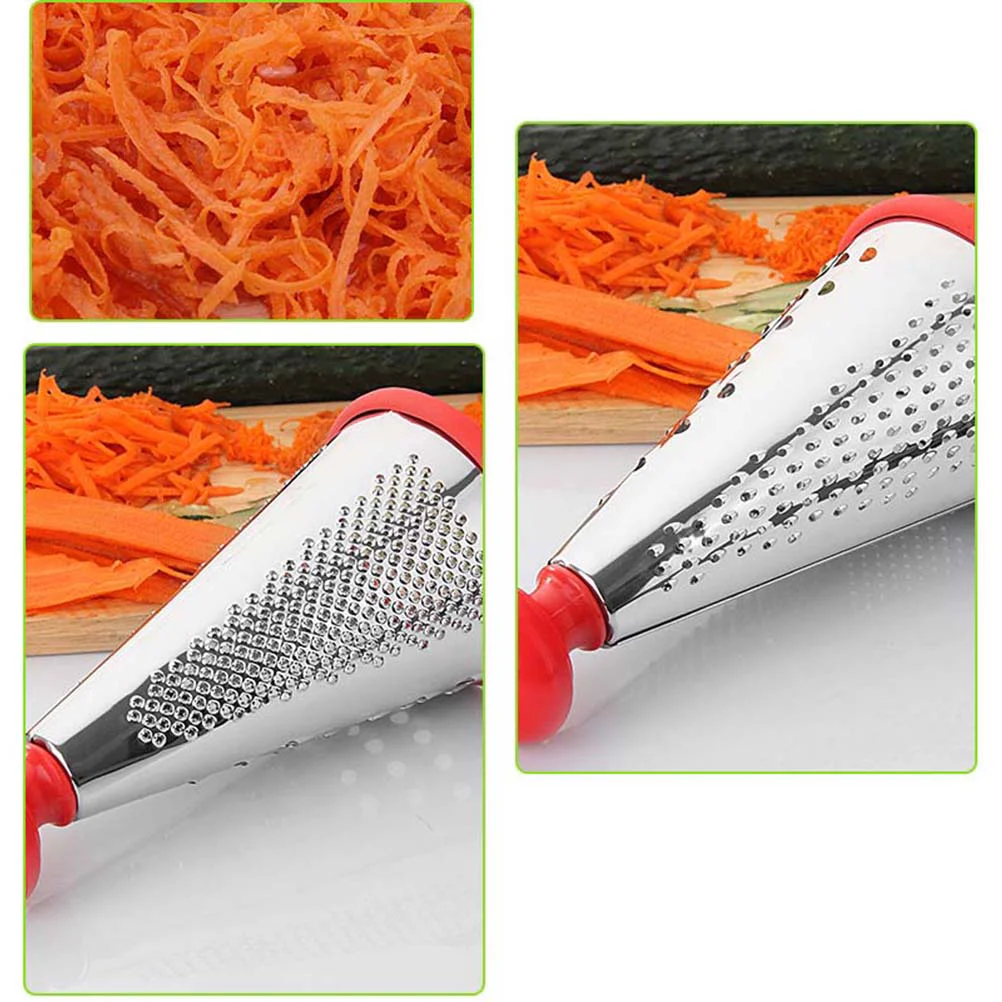 Easy-to-use Grater Veggie Cutting Gadget Handheld Vegetable Chopping Tool Three-sided Slicer Premium Material Round Shape