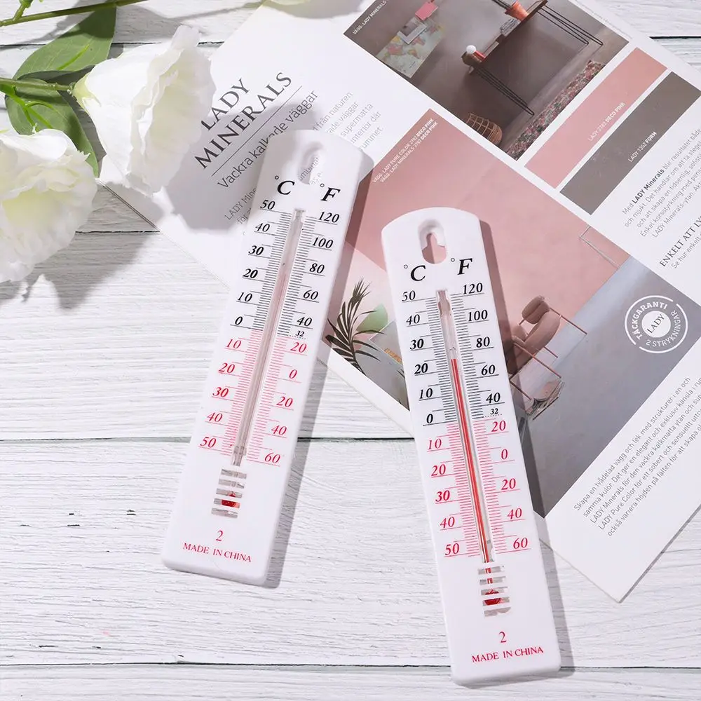 1PC Plastic Thermometer Accurate Durable Wall Hang Indoor Outdoor Temperature Office Room Temp Meter Meauring Tools