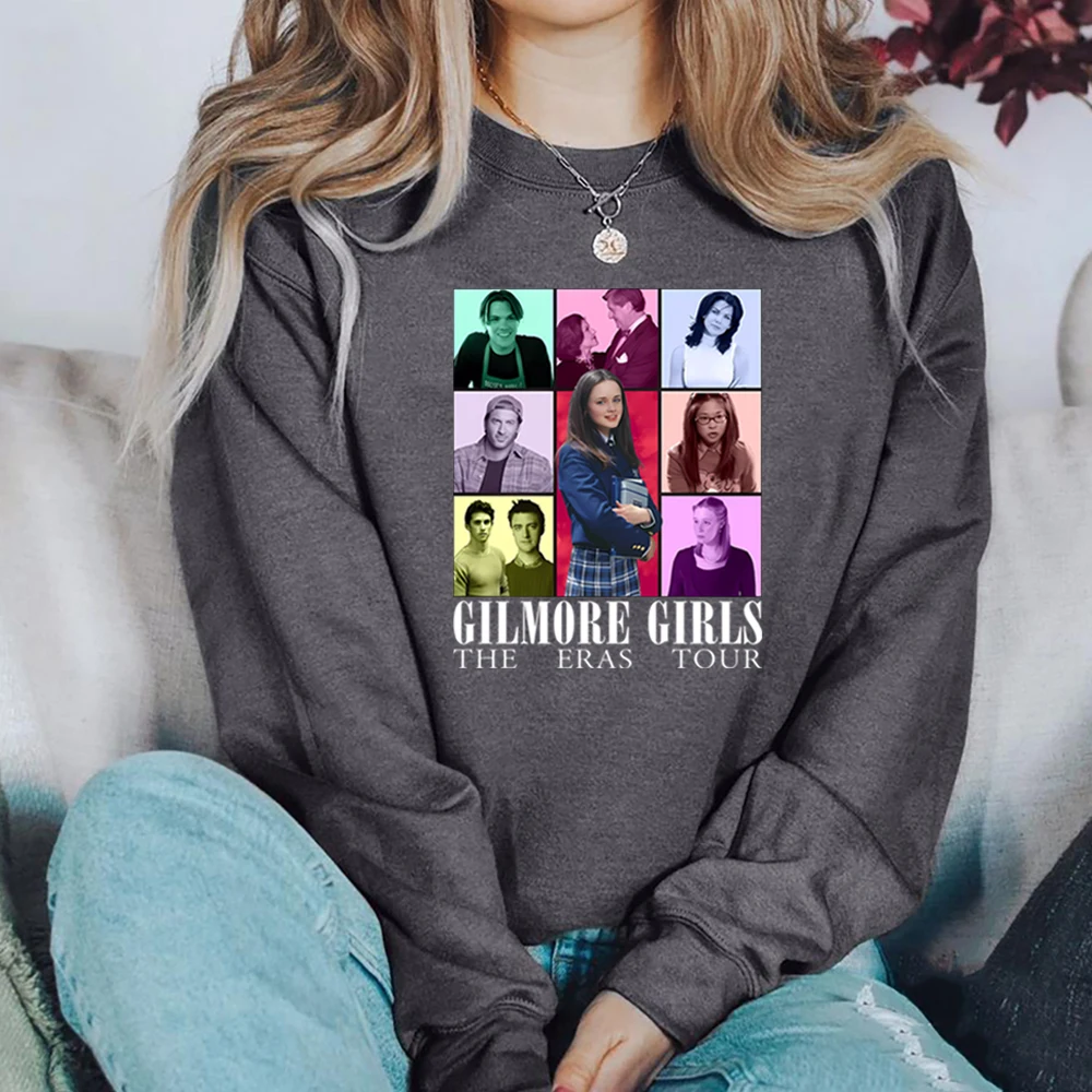 Gilmore Girls The Eras Tour Women Sweatshirt O Neck Streetwear Fashion Long Sleeved Hoodies Vintage Photos Tv Shows Jumpers