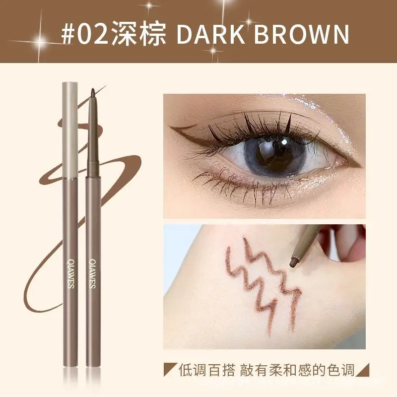 1.5 مللي متر رقيقة جدا كحل القلم النوم دودة القز اثنين في واحد مقاوم للماء مقاوم للعرق الطين الحرة طويلة الأمد غير بالدوار ماكياج