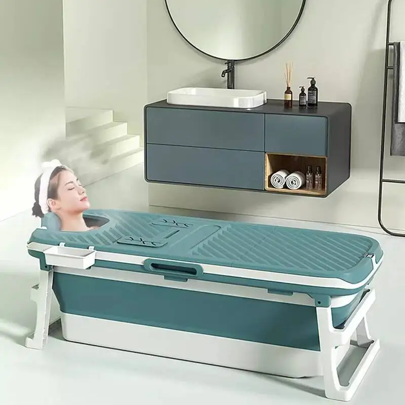 

Men Move Bedroom Blue Bathtub Luxury Indoor Folding Bath Bathtub Kannettava Kylpyamme Bathroom Adult modern Minimalistic