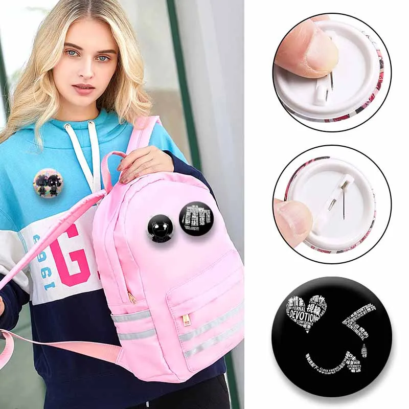I Love Maretu Heart Enamel Pins Creativity Funny Images Text Button Badges Handmade Snap-in Brooch on Backpack Clothes Accessory