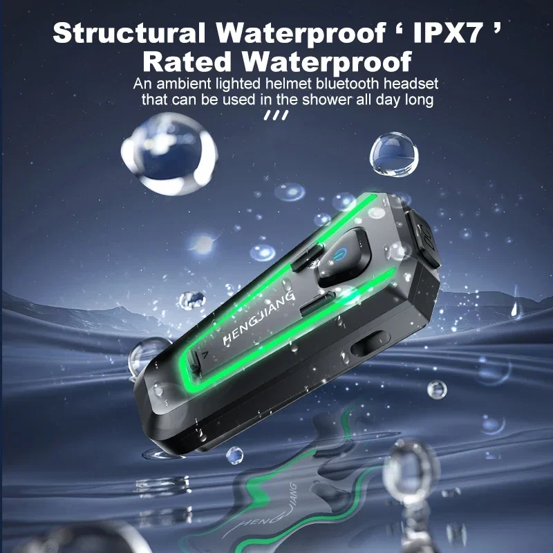 Motorcycle helmet headset A1 Voice Contro Motorcycle Wireless Hands-on Talking Headset with Tri-Color Ambient Light