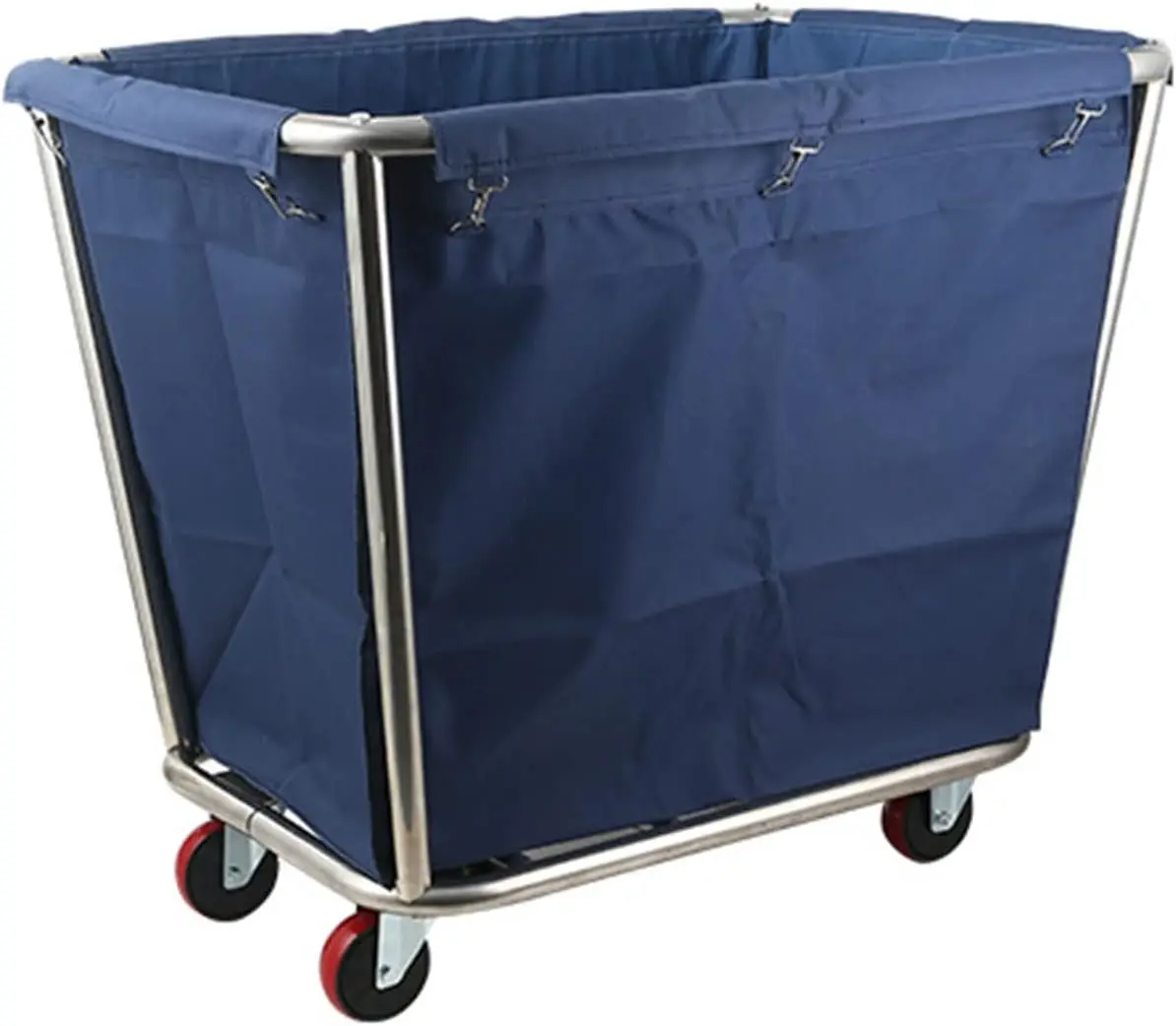 

Laundry Hamper Clothes Basket Stainless Steel Laundry Cart with Wheels, Commercial Household Laundry Hampers for Dirty Clothes S