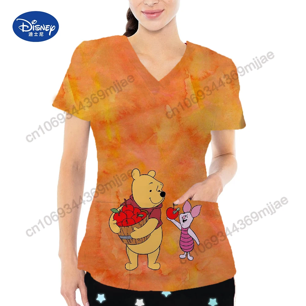 

Disney Pocket V-Neck Comfort Female Clothing Women's -shir T Shirt Y2k Tops Woman Clothes Graphic T Shirts Womens One Pieces Yk2