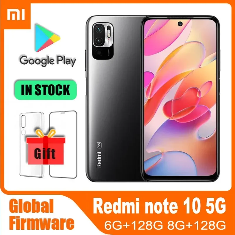 Global rom Cellphone Xiaomi Redmi Note 10 5G Global version Smartphone Dimensity 700 90Hz Display 48MP Camera 5000mAh used phone