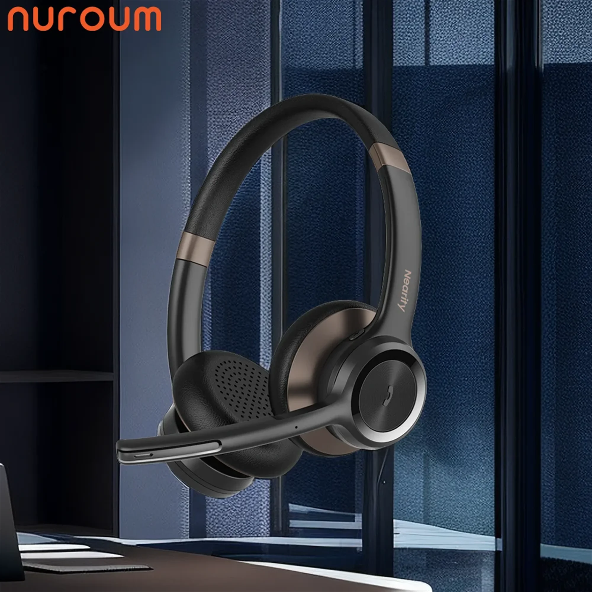 

Nuroum HP30 Wireless Bluetooth Ai Noise Cancelling Office Headset For Conference System