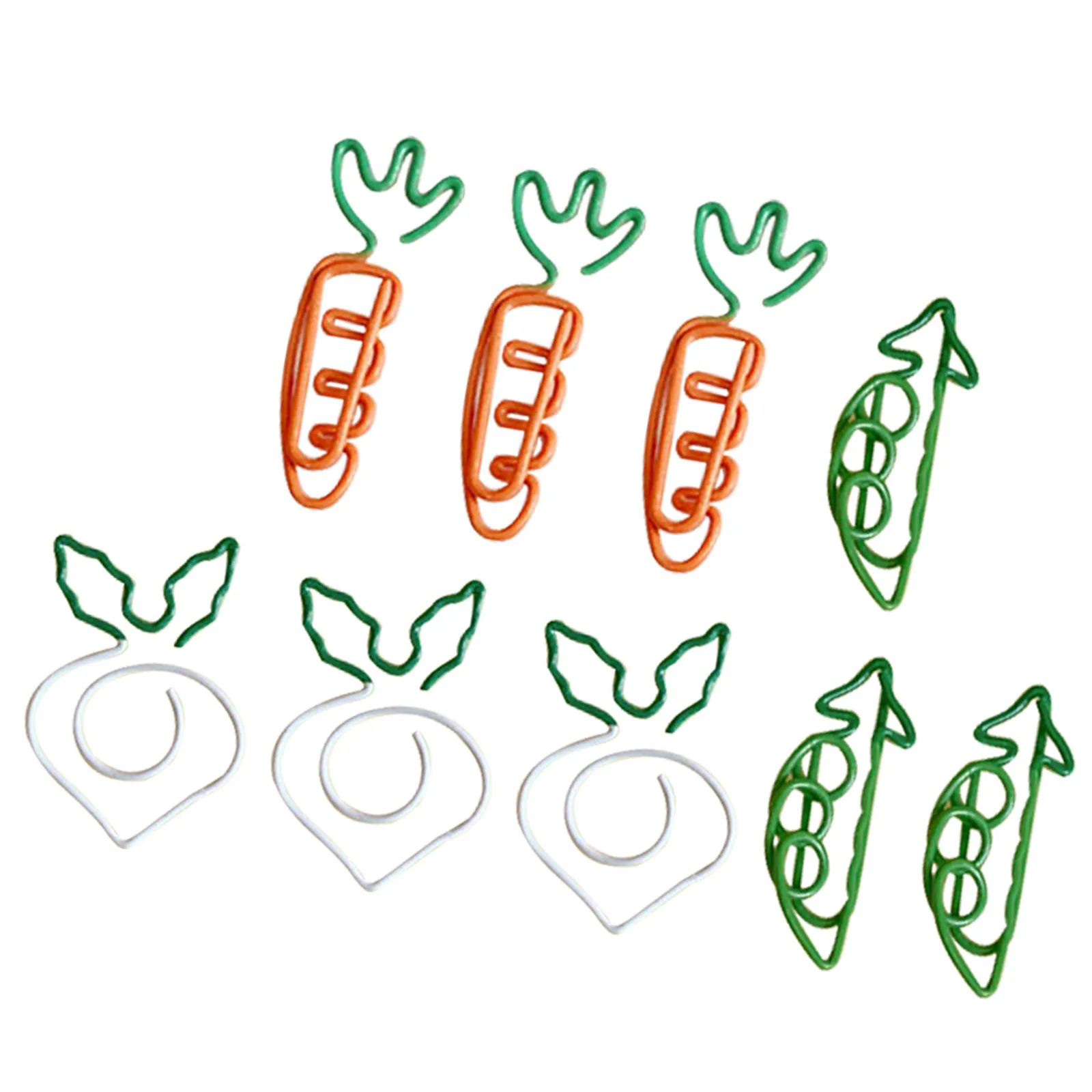 

9pcs Metal Paper Clips Creative Office Document Clips Cute Small Stationery File Fasteners School Work Decorative