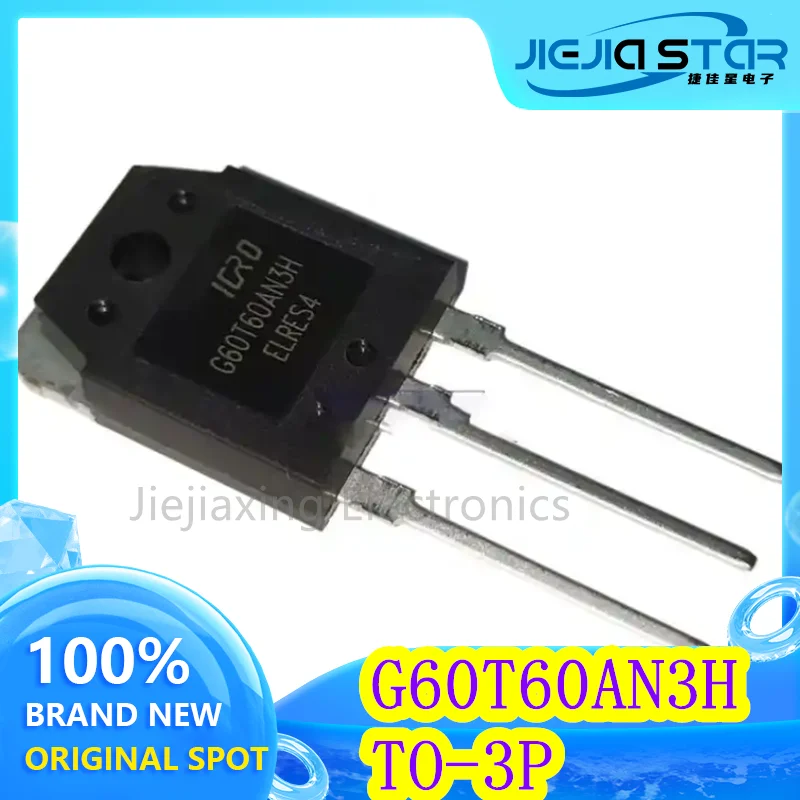 Eletrônica Original Transistor IGBT, G60T60AN3H, CRG60T60AN3H, TO-3P, 60A, 600V, em estoque, 100% novo