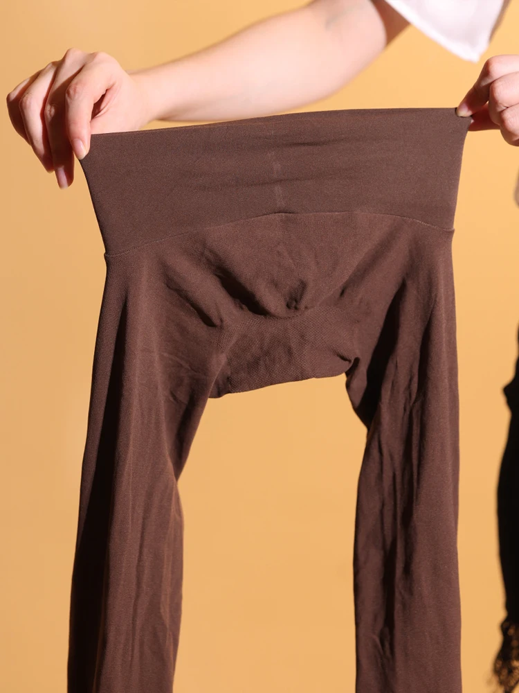 

Belamimi Women's Velvet Seamless Pantyhose 80D Slim Fit Bare Legs Crotchless for Fall Winter Fashion Comfortable Leggings