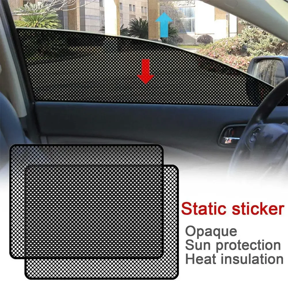 2Pcs Car Sunshade Stickers Electrostatic Sticker Window Sun-shading Stickers Sun Block Car Rear Windows Side Blocks Cover Film