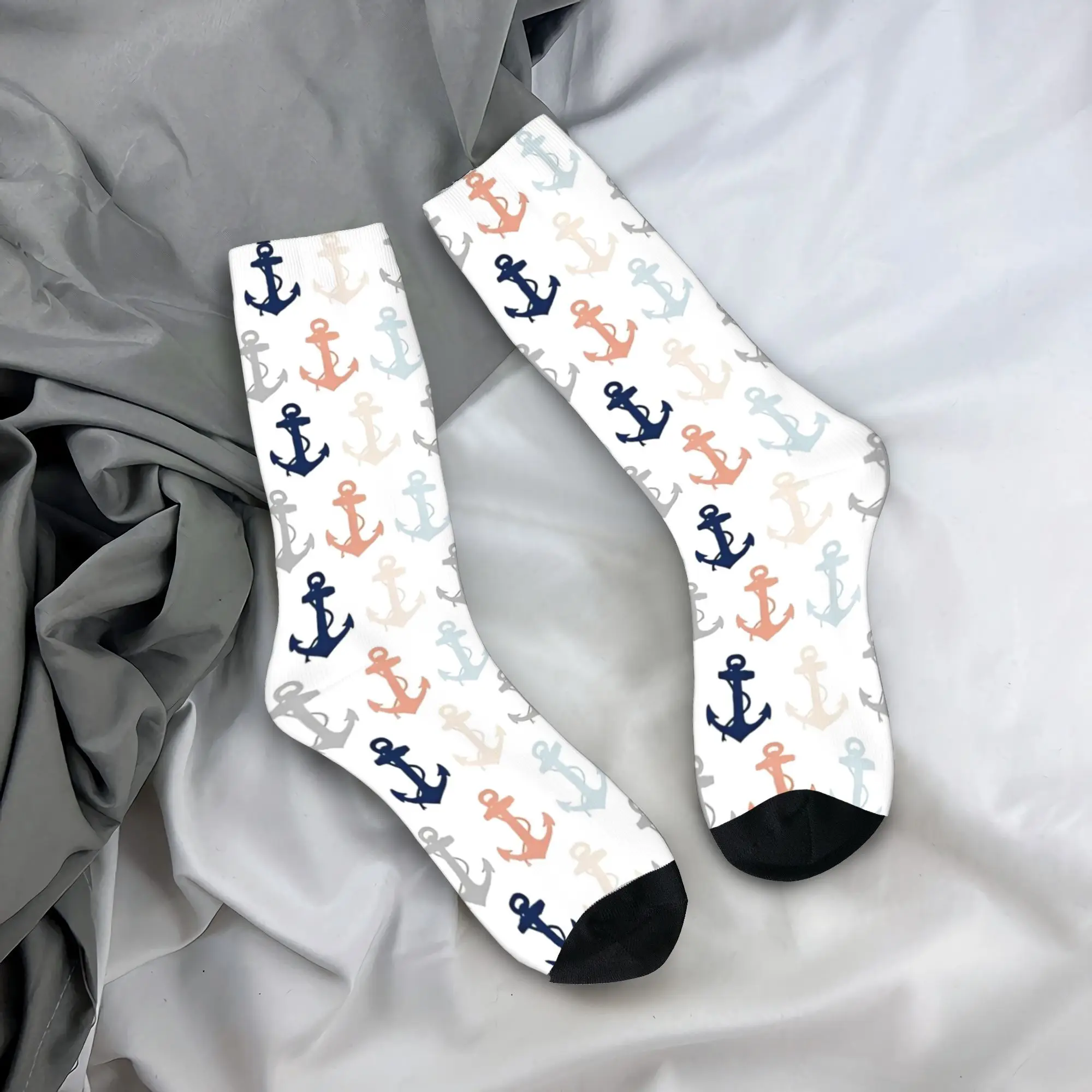 

Anchor Socks Harajuku Stockings Winter Anti Skid Couple Socks Breathable Design Skateboard Socks