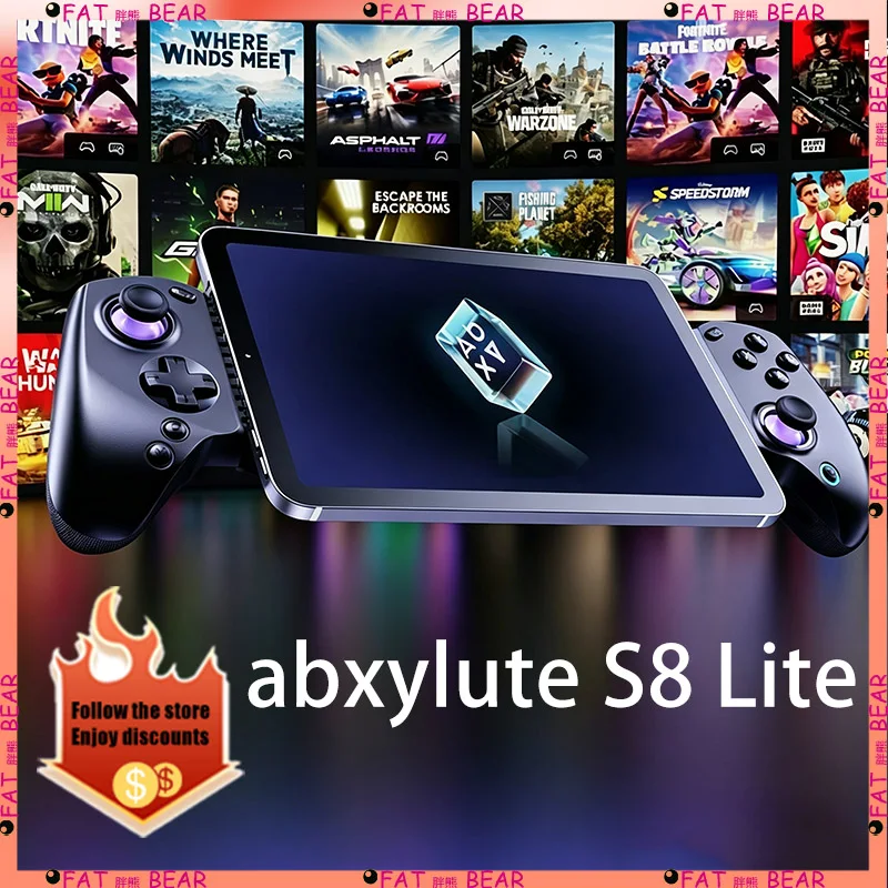 وحدة تحكم ألعاب Abxylute S8 Lite قابلة للتمدد، سلكية USB-C للهواتف المحمولة والأجهزة اللوحية، لوحة ألعاب للبث المباشر