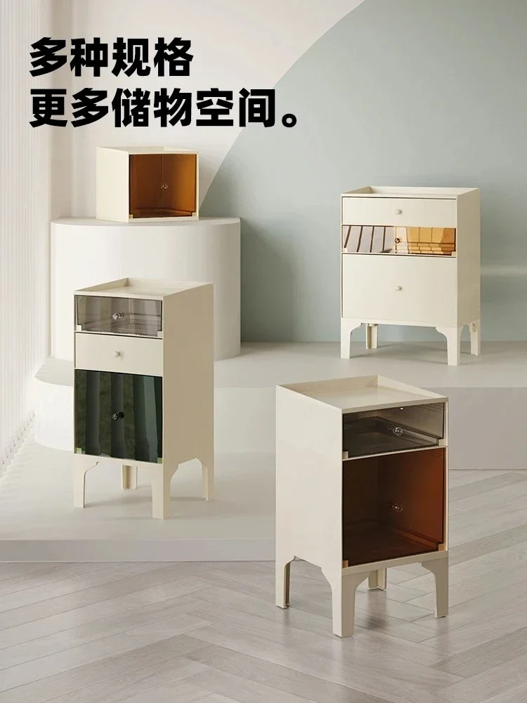 Nordic Multi-Layer Bedside Table Small Apartment Modern Minimalist Bedroom Storage Bedside Cabinet Living Room Small Cabinet