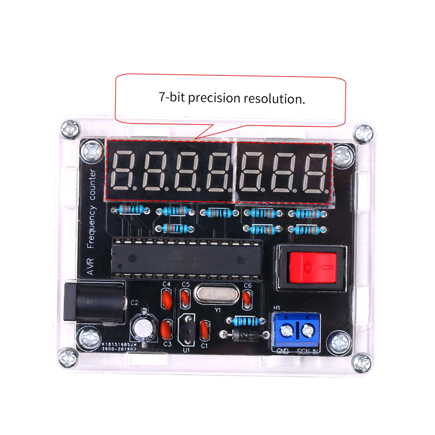 10MHz miernik częstotliwości DIY miernik częstotliwości częstotliwości AVR licznik powłoki cymometr pomiar częstotliwości 0.000 rozdzielczość 001Hz