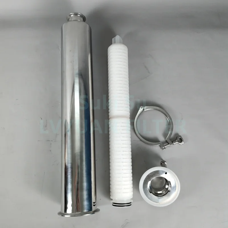 Colador sanitario de filtro recto de acero inoxidable 304 316 SS de fábrica en línea carcasa de filtro de aire de agua