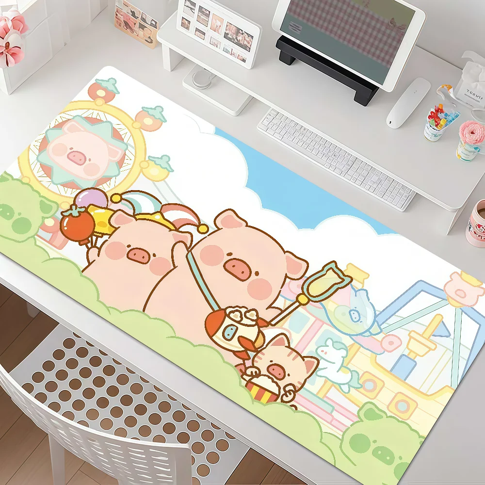 Cartoon Cute Lulu Piggy Mermaid Mouse Pad Anti Slip Rubber Edge Locked Thickened Laptop Gaming Desk Mat