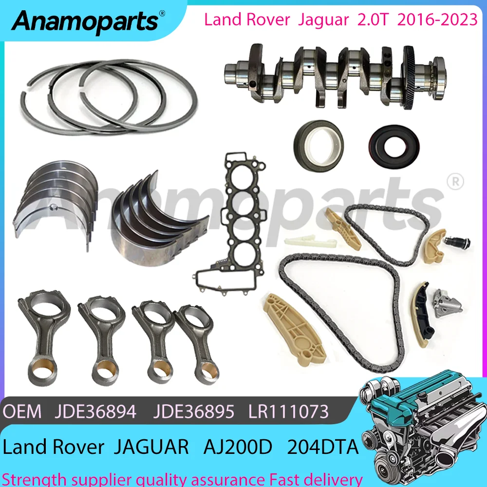 

Engine parts crankshaft timing chain Rebuild Overhaul Kit for 2016-2023 Jaguar Land Rover AJ200D 204DTA 2.0T 2.0D SD4 JDE36895