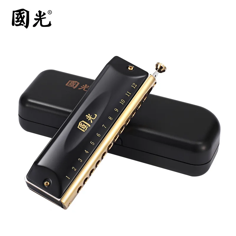 16 Hole Chromatic Harmonica Professional Performance Grade Harmonica High-end Musical Instrument Accordion Mouthpiece Mouth Harp