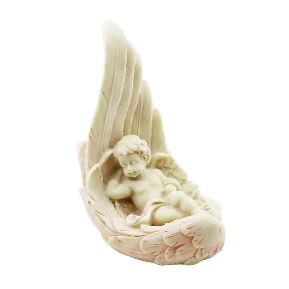 

3D Angel Wings Cradle Silicone Mold Sleeping Angel Cake Decor Chocolate Candy Sugarcraft Baking Mould DIY Resin Gypsum Candle