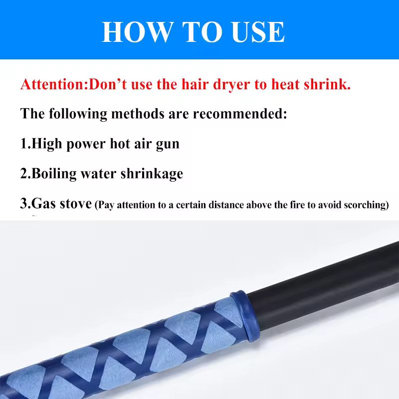 0.2M/1M Non-slip Heat Shrink Wrap Tubing Fishing Rod DIY 5 Colors Handle Insulation Waterproof Racket Handle Grip 15-50MM - Image 4