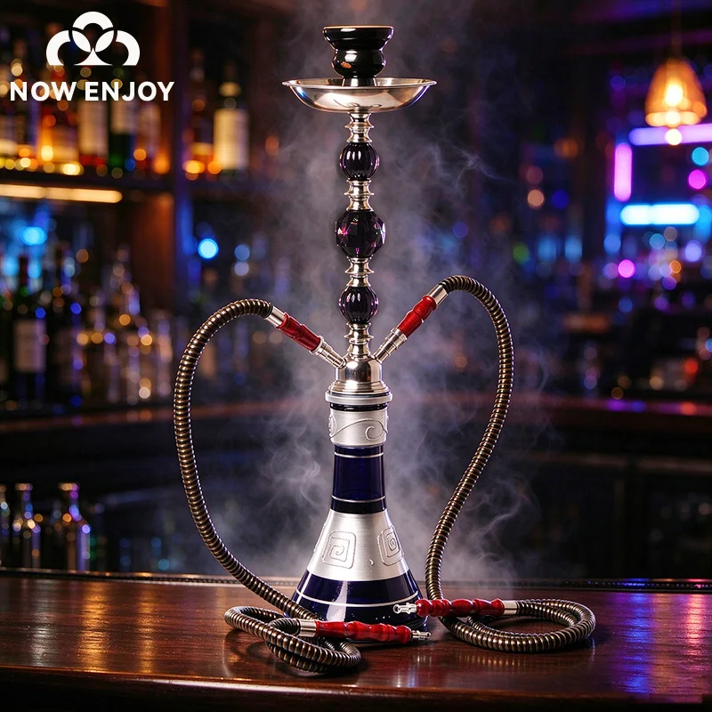NOW ENJOY New Triple-ball Traditional Hookah with 2 Hose Complete Shiaha Narguile Sheesha Chicha Nargile Cachimbas Hookah Set