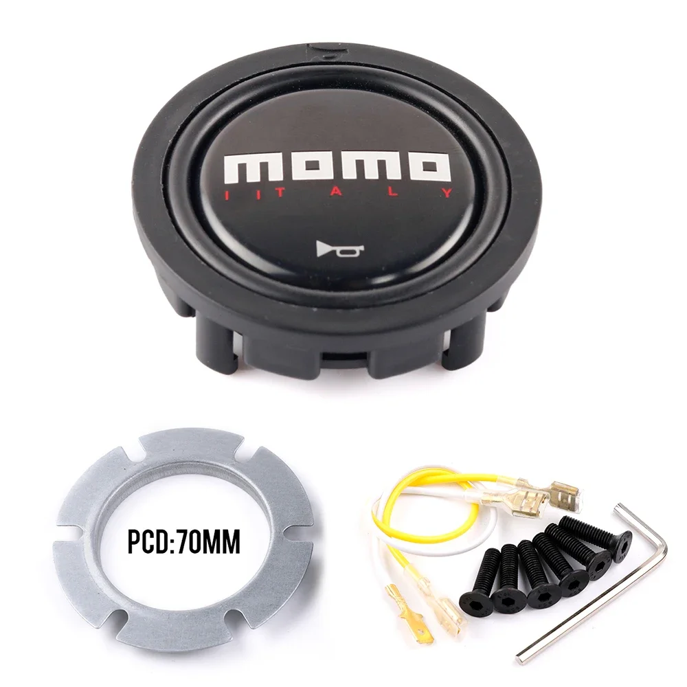 MOMO Flat Lip Style High Performance Sport Steering Wheel Horn Button with Retainer Ring