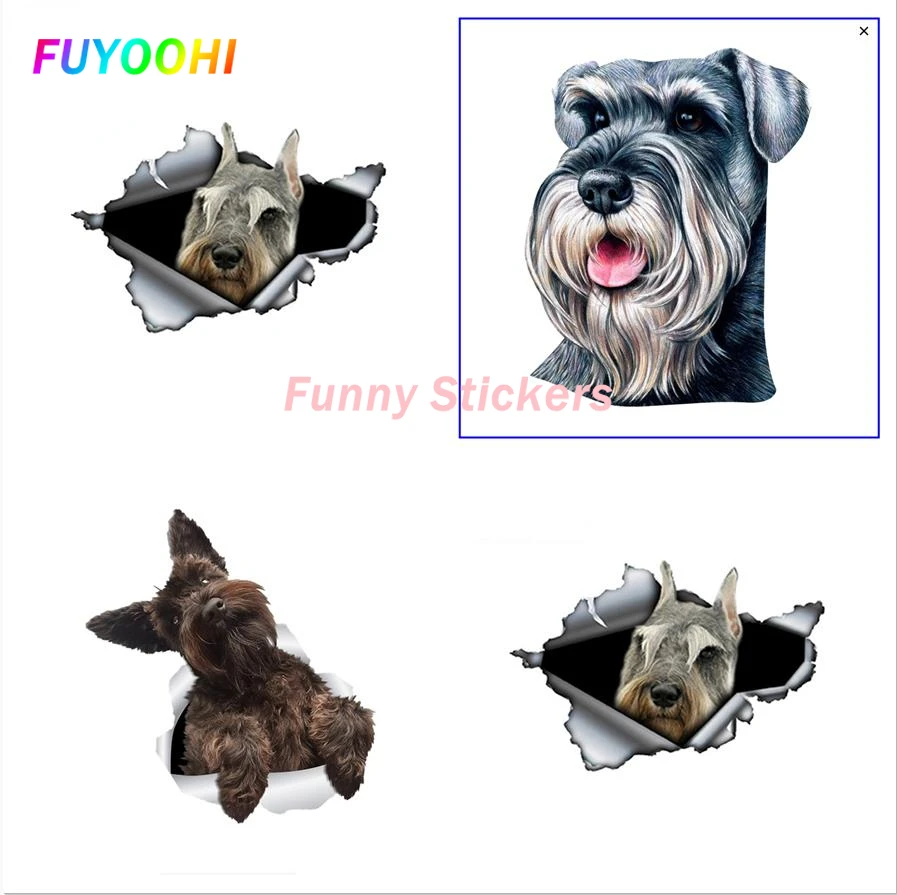 SCHNAUZER 17CM\20CM Self-adhesive Decal Car Sticker Waterproof Auto Decors on Bumper Rear Window Laptop # S60490