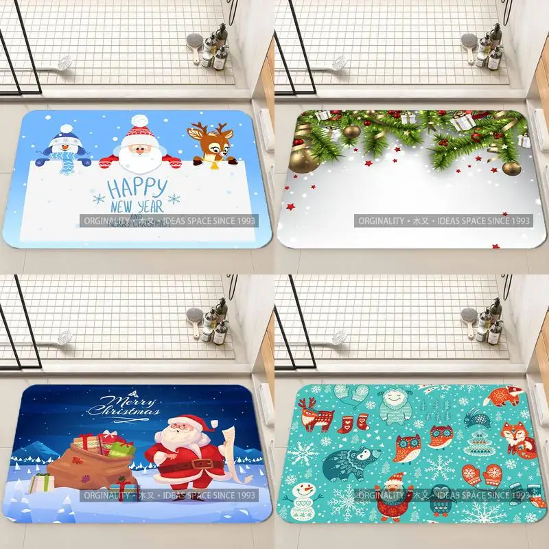 

Cute Xmas New Year Mat Living Room Decoration Home Sofa Non-Slip Carpet Study Bedroom Tatami Children'S Soft Floor Mat