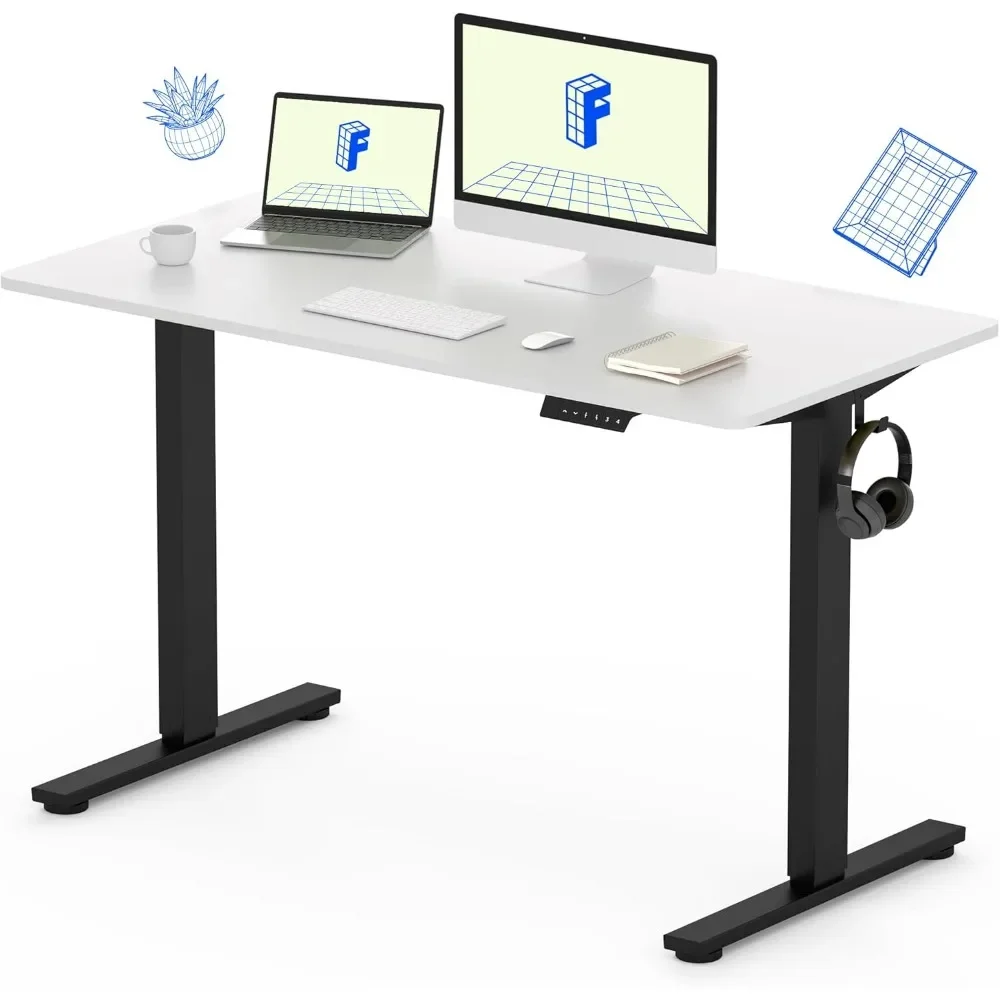 

Electric 48 x 30 Height Adjustable Standing Desk Heavy Duty Steel Stand Up Desk Frame w/Automatic Smart Keypad