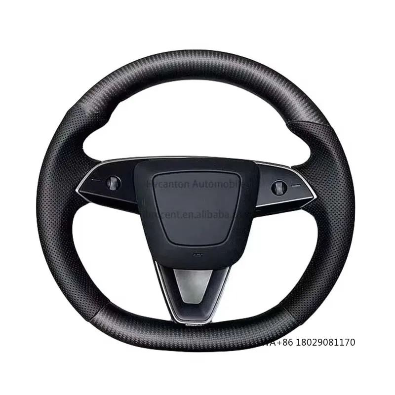 

Hot Seller Upgrades Modification Carbon Fiber Leather Car Steering Wheel Heated for Tesla Model 3Y Steering Wheel