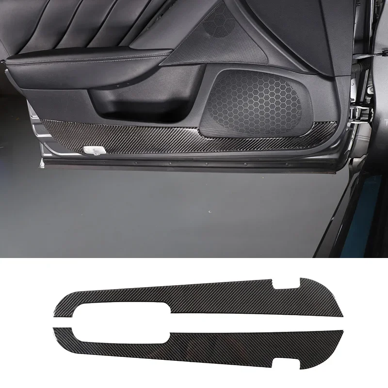 

For Infiniti Q50 Q50L 2015-2022 Soft Carbon Fiber Car Front Door Anti-kick Panel Sticker Car Interior Accessories 2Pcs