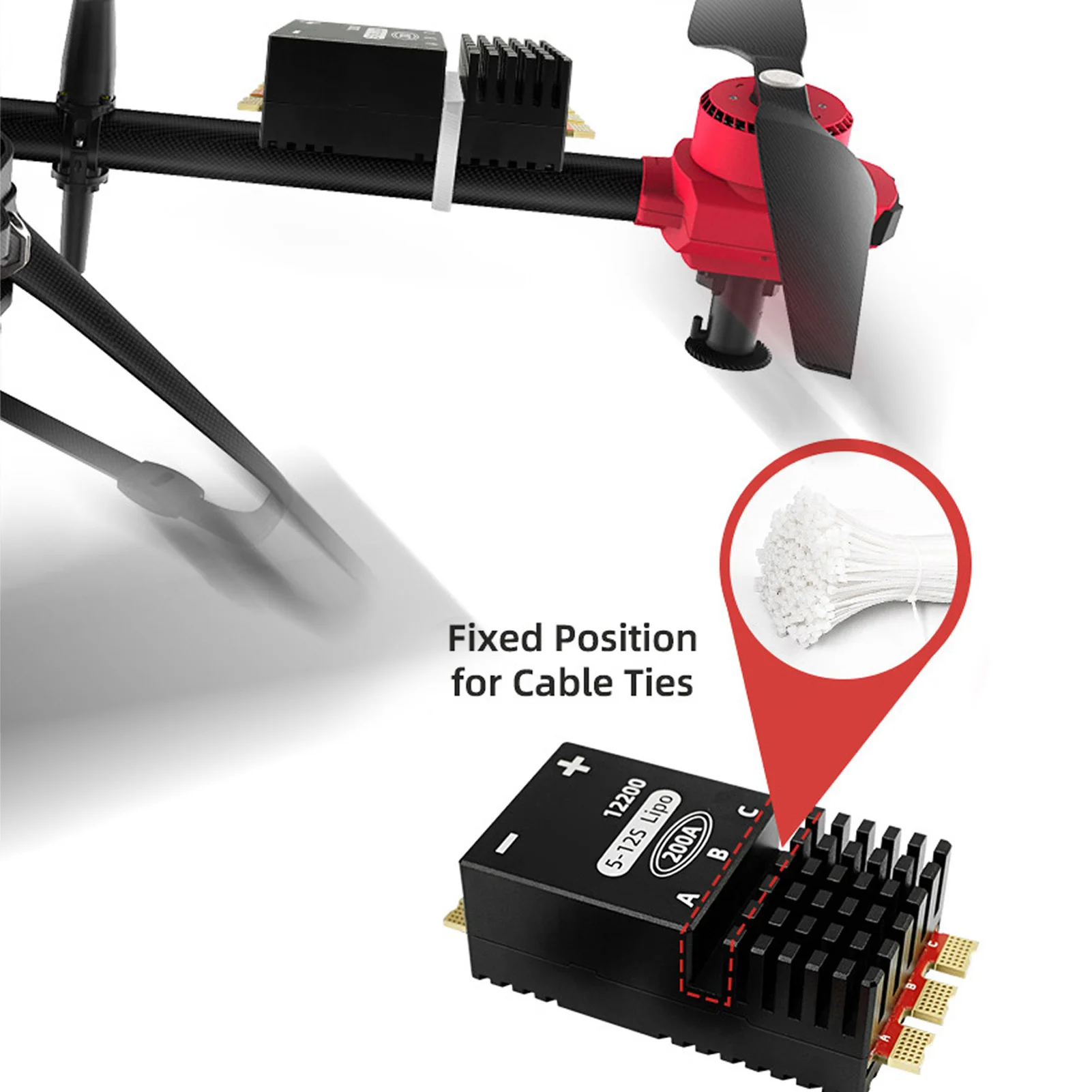 هليكوبتر وحدة تحكم إلكترونية في السرعة 5 ‐ 12S 128 كيلو هرتز PWM محرك بدون فرشاة وحدة تحكم في السرعة الكهربائية DC18V‐50.4V 200A