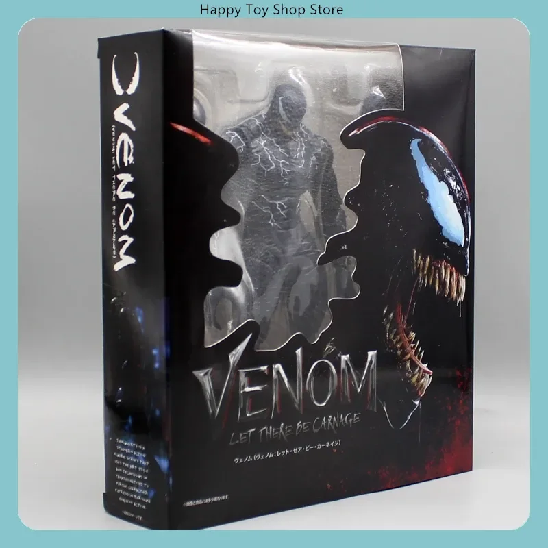 ​​20.5cm Venom SHF Action Figure Model Statue High Appearance Rate Collectible Toy Desktop Decoration Gift for Boys​