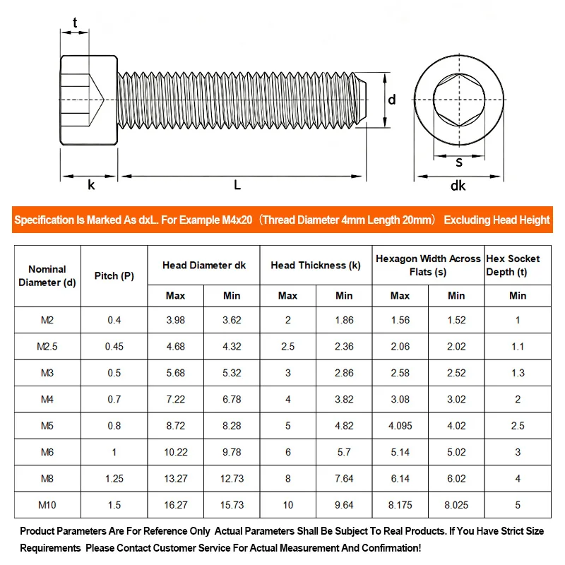Marine 316 Stainless Steel DIN912 Hexagon Socket Cap Head Bolt Extra Long Cylinder Machine Screw M2 M2.5 M3 M4 M5 M6 M8 M10