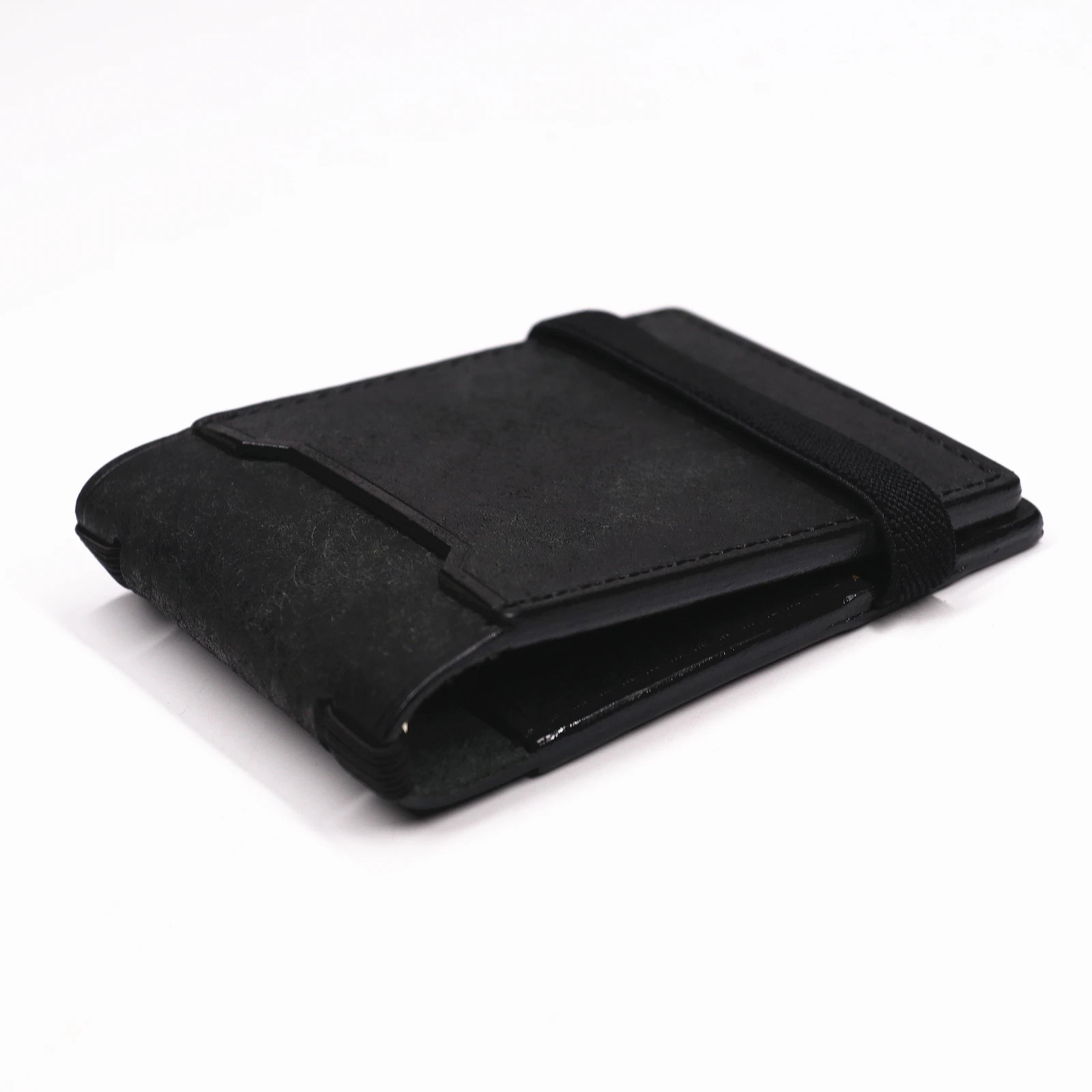100 % echtes Leder, Geldbörse mit Magnetverschluss, schlanke Bifold-Geldbörse für Herren, Geldscheinklammer-Organizer mit Kartenhalter. – Detail 17