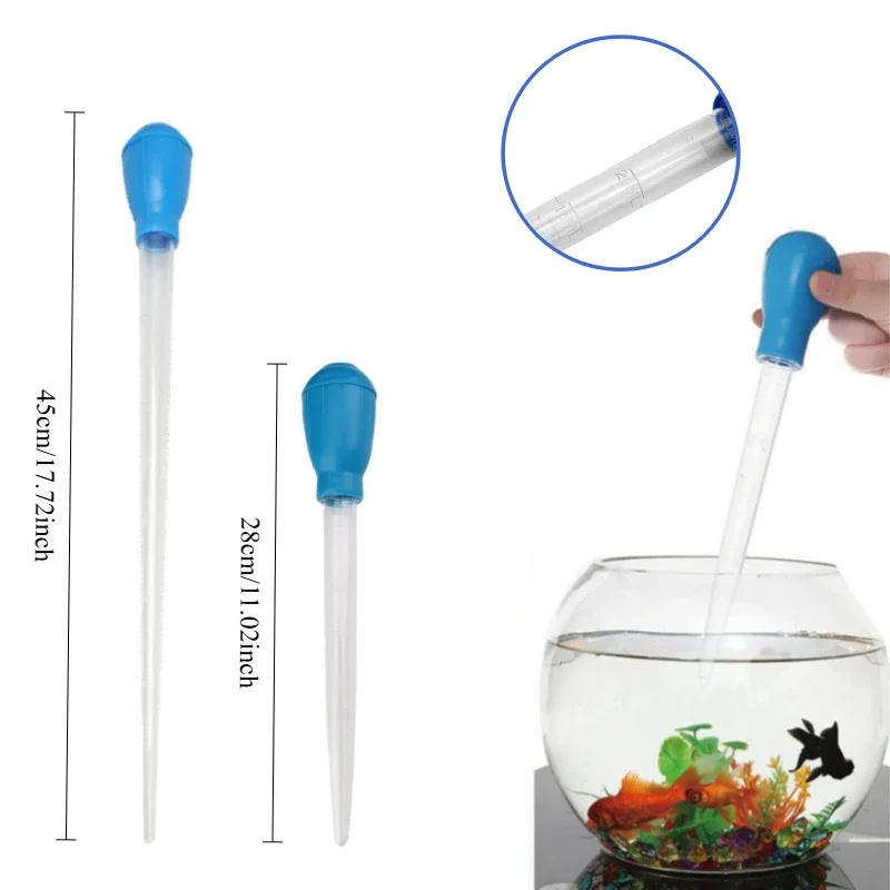 Lengthen Pipettes Aquarium Siphon Fish Tank Vacuum Cleaner Simple Cleaning Tool for Aquarium Water Changer