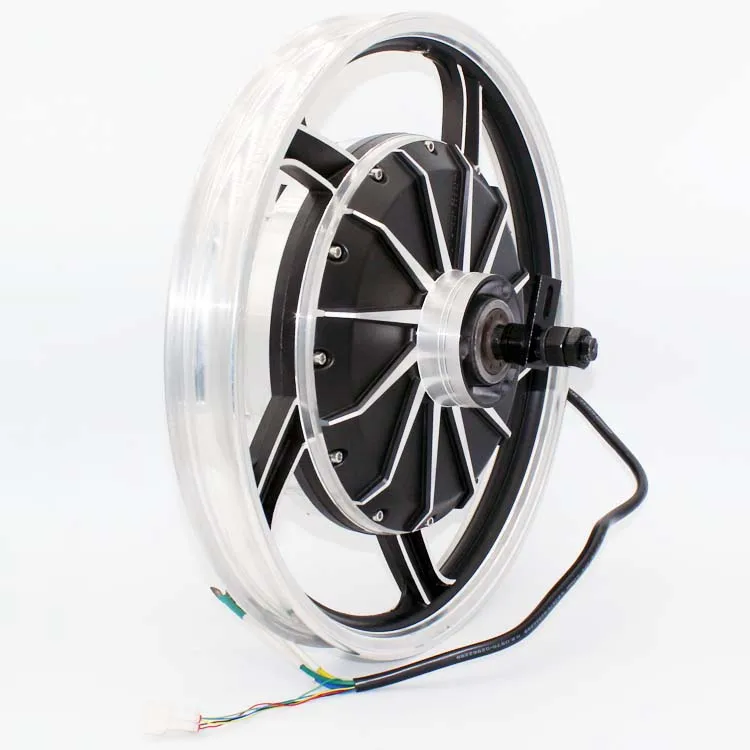 YMMOTOR brushless DC motor 17 inch 3 kW 72V narrow tire for 2 wheel electric motorcycles