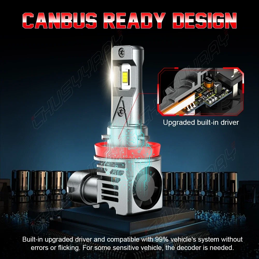 For Kawasaki ZX6r 2008 2009 2010 2011 2012 2x LED Headlights High/Low Beam Bulbs view 4