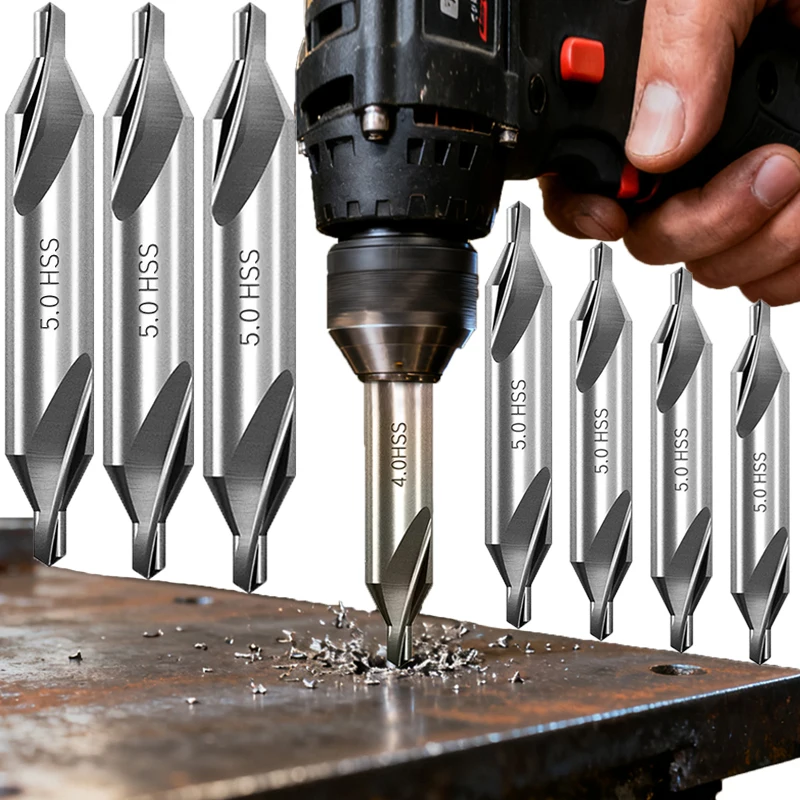 

Комбинированные центральные сверла из быстрорежущей стали 1-5 мм, 60-градусные зенковки, набор угловых бит, сверла по металлу для токарного станка, инструменты для сверления отверстий в металлообработке