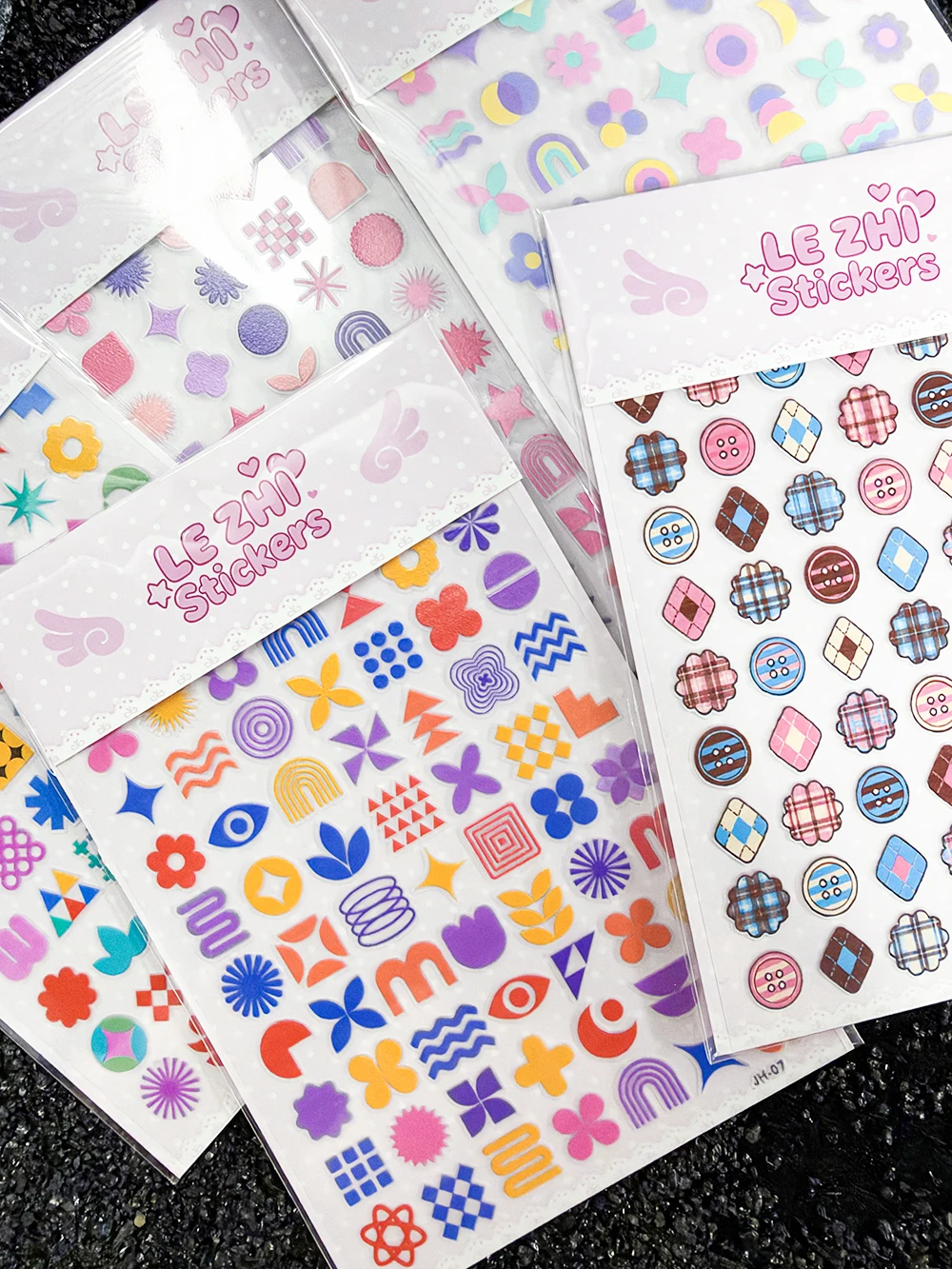 Retro Shape PVC Decor Stickers, Colorful Checker Geometric Flower Nail Decals, Multipurpose Stickers for Nails, Craft Decoration