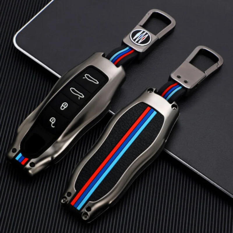 

A+ Zinc Alloy Car Key Fob Case Cover Bag For Porsche Cayenne Panamera Macan 911 92A